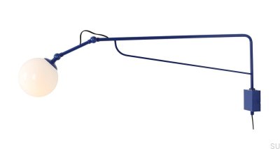 Kinkiet Soho Glass Duży Metalowy Kobaltowy