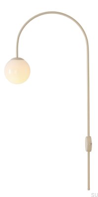 Kinkiet Una Metalowy Kremowy