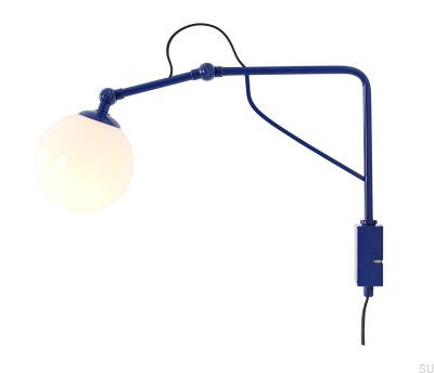 Kinkiet Soho Glass Mały Metalowy Kobaltowy