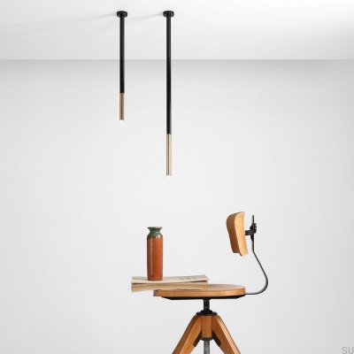 Plafon Stick L Metalowy Czarny