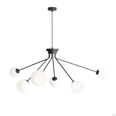 Lampa wisząca Holm 6 Metalowa Czarna