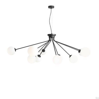 Lampa wisząca Holm 10 Metalowa Czarna