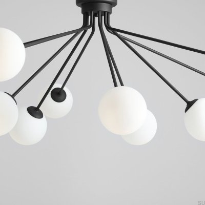 Lampa wisząca Holm 10 Metalowa Czarna