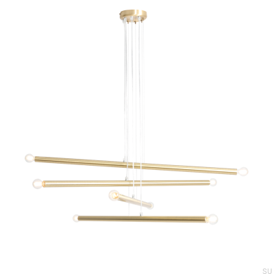 Lampa wisząca Tubo 8 Mosiężna