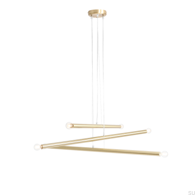 Lampa wisząca Tubo 6 Mosiężna
