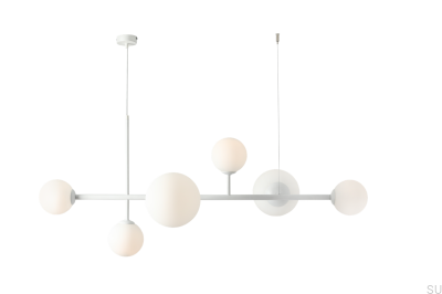 Lampa wisząca Dione 6 Metalowa Biała