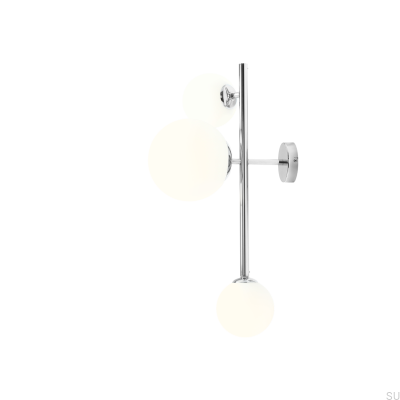 Kinkiet Dione 3 Metalowy Srebrny Chromowany