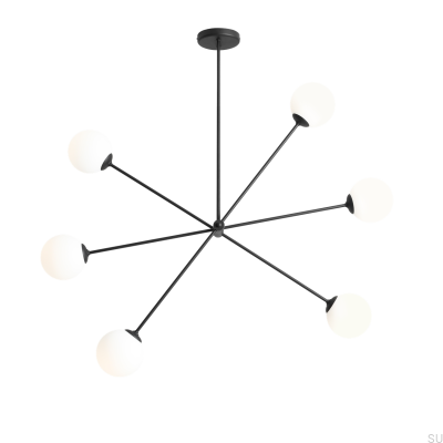 Plafon Ohio 6 Metalowy Czarny