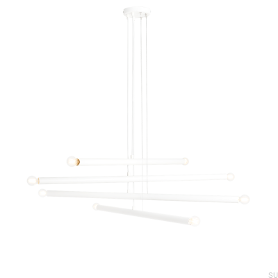 Lampa wisząca Tubo 8 Metalowa Biała