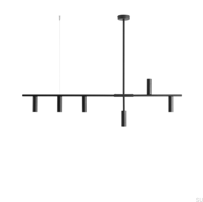 Lampa wisząca Trevo 6 Metalowa Czarna