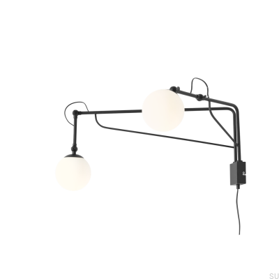 Kinkiet Soho Glass 2 Metalowy Czarny
