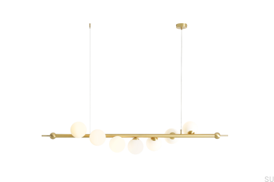 Lampa wisząca Wave 7 Mosiężna