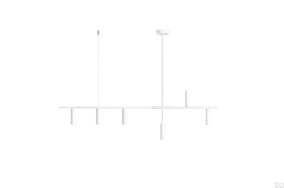 Lampa wisząca Trevo 6 Metalowa Biała
