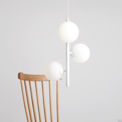 Lampa wisząca Fin 3 S Metalowa Biała