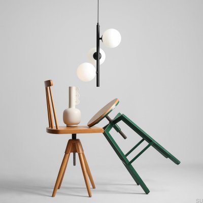 Lampa wisząca Fin 3 S Metalowa Czarna