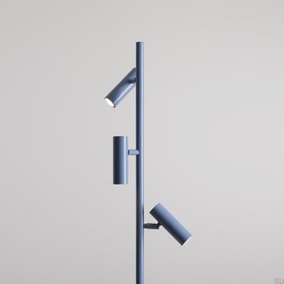 Lampa stojąca Trevo Metalowa Niebieska