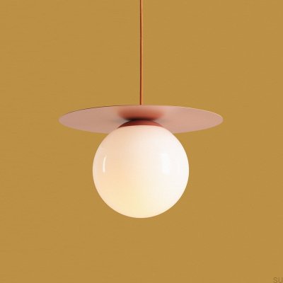 Lampa wisząca Loop M Metalowa Koralowa