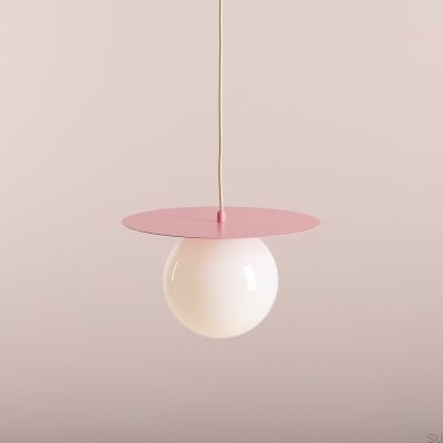 Lampa wisząca Loop M Metalowa Różowa