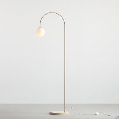 Lampa podłogowa Una Metalowa Kremowa