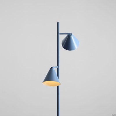 Lampa stojąca Form 2 Metalowa Niebieska