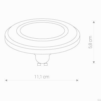 Żarówka GU10 ES111 Czarna
