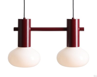 Lampa wisząca Flo 2 S Metalowa Czerwona