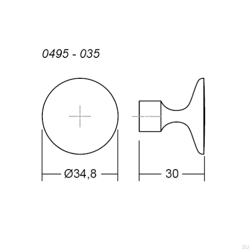 0495035Z614--Gałka-meblowa-Floid-Antyczny-brąz-Viefe-Skandynawskie-Uchwyty