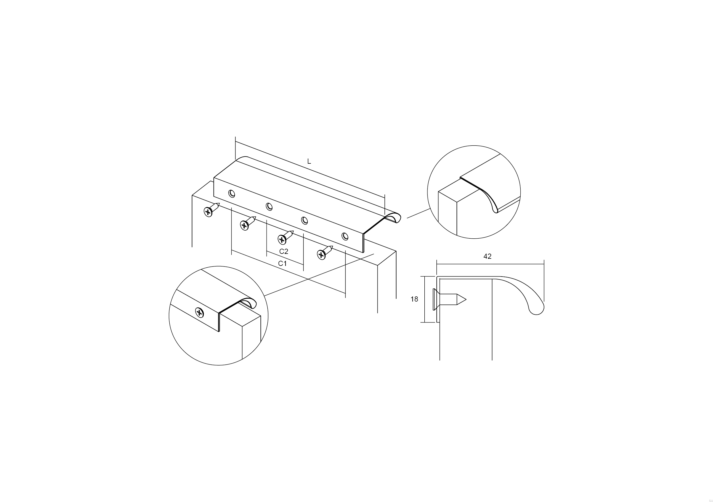 0372256L30--Uchwyt-meblowy-krawędziowy-Ona-256-Aluminiowy-Czarny-Anodowany-Viefe-Skandynawskie-Uchwyty