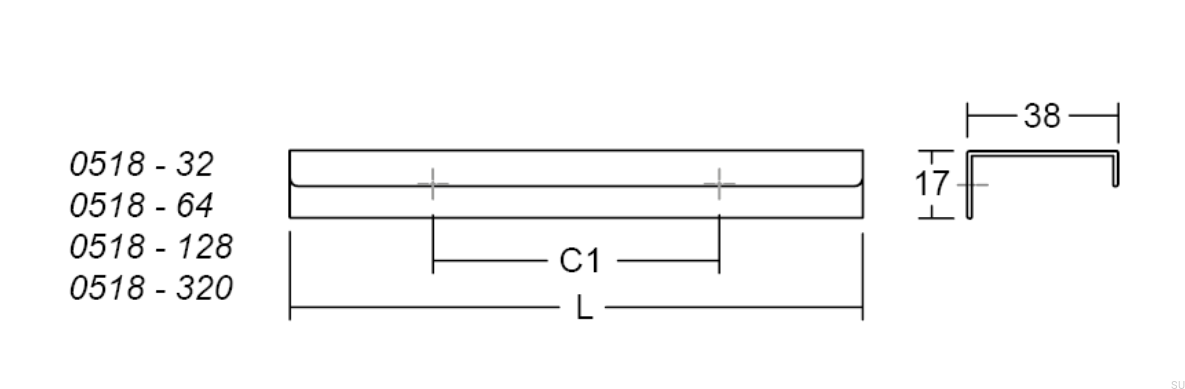 0518064LM1--Uchwyt-meblowy-krawędziowy-Way-64-Aluminiowy-biały-Viefe-Skandynawskie-Uchwyty