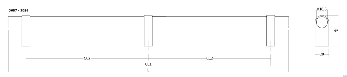 06571056L24--Uchwyt-meblowy-podłużny-Nobb-1056-Aluminiowy-Szczotkowany-Viefe-Skandynawskie-Uchwyty