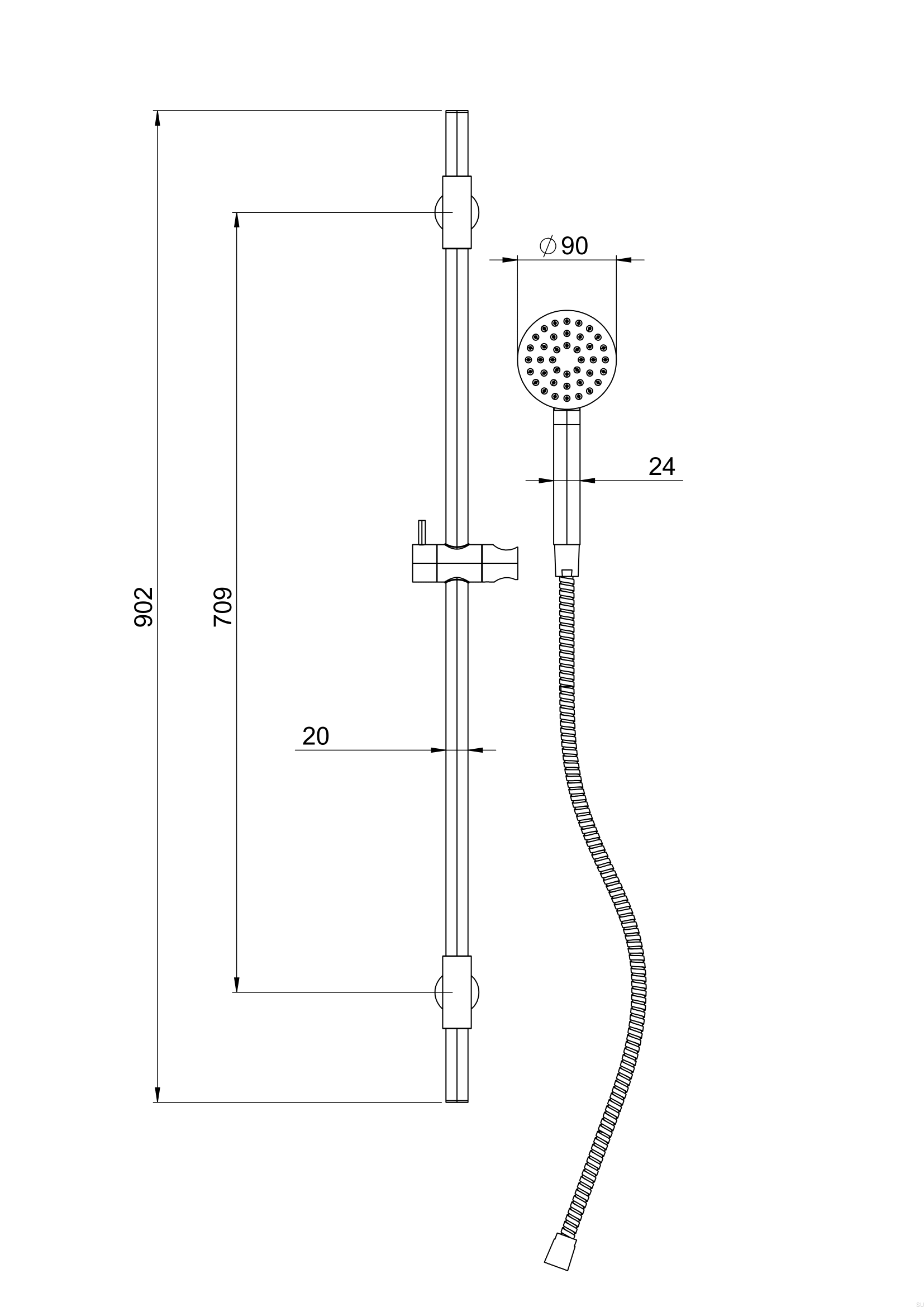9427929--Drążek-prysznicowy-z-regulowanym-uchwytem-ściennym-ARM100-Mosiężny-Czarny-Chromowany-Szczotkowany-Tapwell-Skandynawskie-Uchwyty_1