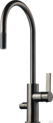 Bateria kuchenna z zaworem do zmywarki ARM885 Mosiężna Czarna Chromowana Szczotkowana