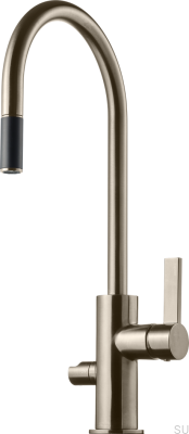 Bateria kuchenna z zaworem do zmywarki ARM885 Mosiężna Niklowana Szczotkowana