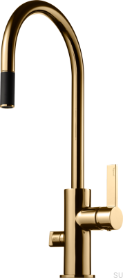 Bateria kuchenna z zaworem do zmywarki ARM885 Mosiężna Polerowana Nielakierowana