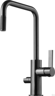 Bateria kuchenna z zaworem do zmywarki ARM887 Mosiężna Czarna Chromowana Szczotkowana