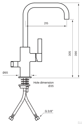Bateria kuchenna z zaworem do zmywarki ARM984 Miedziana Szczotkowana Nielakierowana