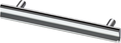 Uchwyt meblowy podłużny Bean 128 Mosiężny Srebrny Chromowany