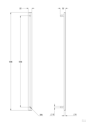 Uchwyt meblowy podłużny Bean 556 Mosiężny Brązowy