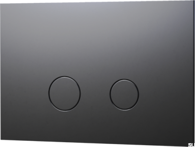 Przycisk spłukujący DUO112 TECE Mosiężny Czarny Chromowany