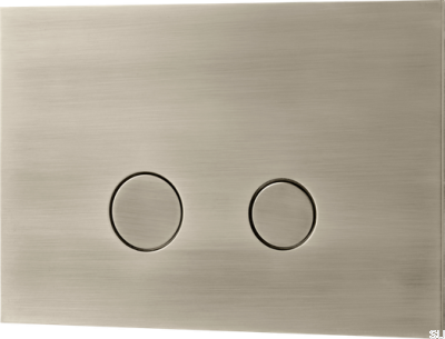 Przycisk spłukujący DUO112 TECE Mosiężny Niklowany Szczotkowany