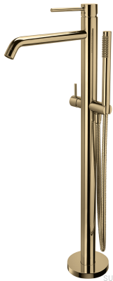 Bateria wannowa stojąca ze słuchawką prysznicową EVM032 Mosiężna Polerowana Nielakierowana
