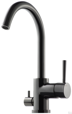 Bateria kuchenna z zaworem do zmywarki EVO184 Mosiężna Czarna Chromowana