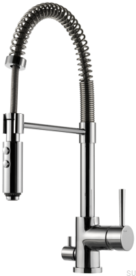 Bateria kuchenna z zaworem do zmywarki EVO186 Mosiężna Srebrna Chromowana