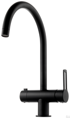 Bateria kuchenna z zaworem do zmywarki RIN184 Mosiężna Czarna Matowa