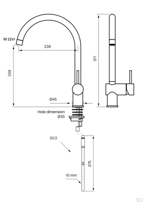 Bateria kuchenna SK New 180 Mosiężna Srebrna Chromowana