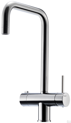 Bateria kuchenna z zaworem do zmywarki SK New 984 Mosiężna Srebrna Chromowana