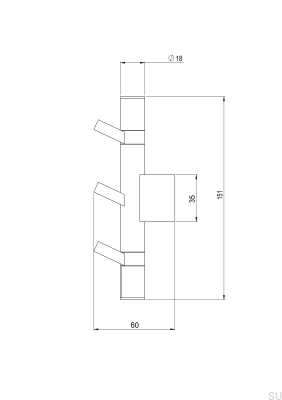 Wieszak na ręczniki TA263 Mosiężny Niklowany Szczotkowany