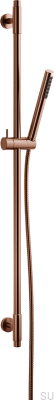 Drążek prysznicowy z regulowanym uchwytem ściennym TVM100 Miedziany Szczotkowany Nielakierowany