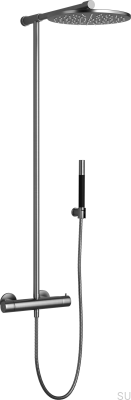 Zestaw prysznicowy TVM300 Mosiężny Czarny Chromowany Szczotkowany