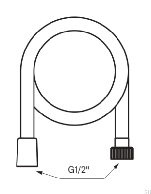 Wąż prysznicowy ZFLO001 Mosiężny Srebrny Chromowany